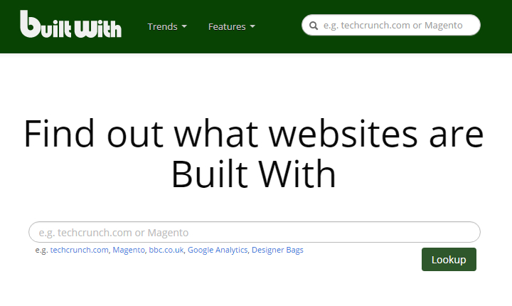 BuiltWith - Homepage