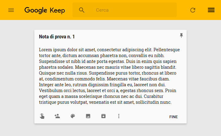 Google Keep - Editor